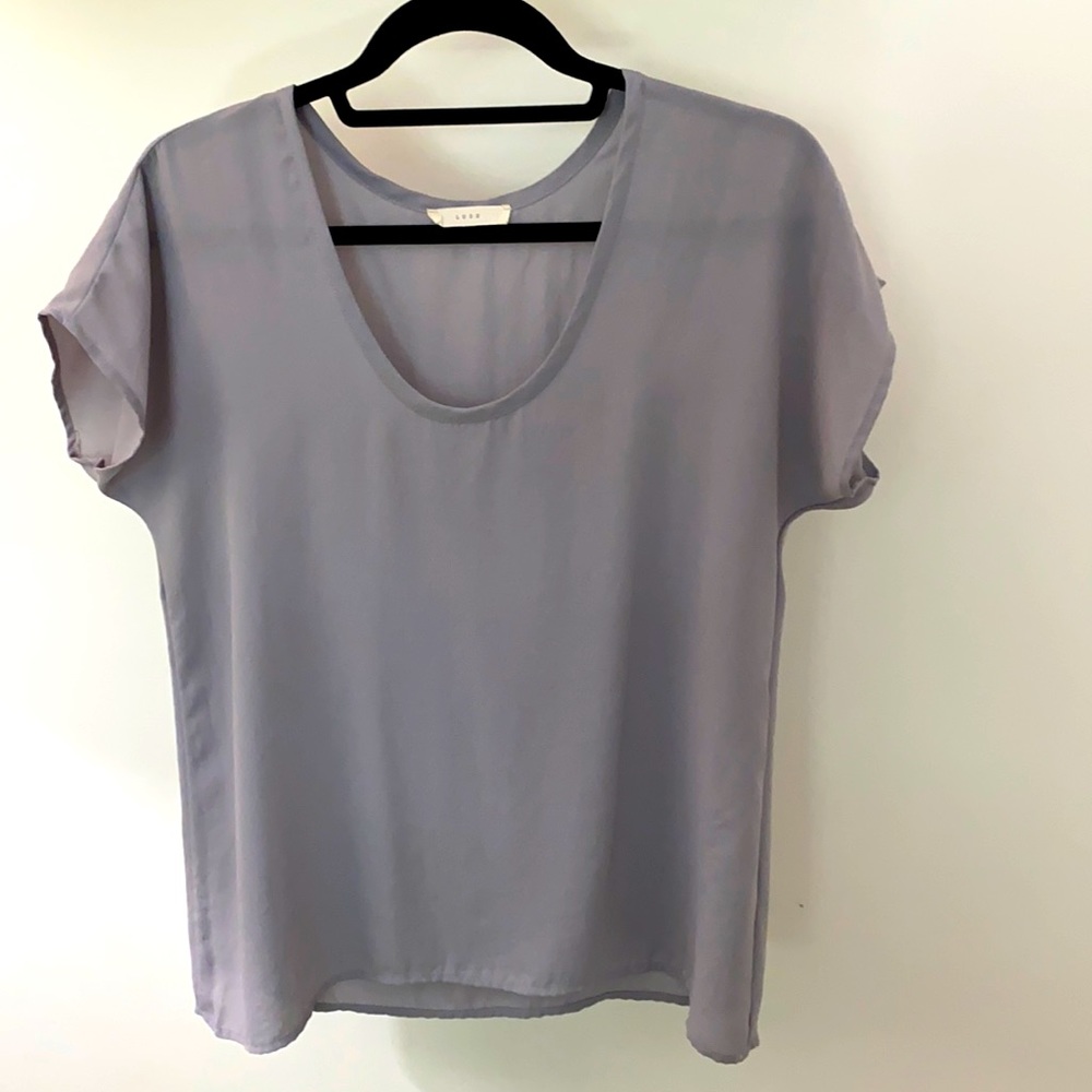 Lush steel blue/grey blouse